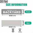 thumbnail image 3 of 2D Flat, 1-Pack Vintage Welcome to Our Backyard Sign - Rustic Farmhouse Metal Wall Decor, Large 16x4 Inch OutdoorIndoor Decoration with Elegant Typography - Housewarming Gift for Front Door, Patio, 3 of 10