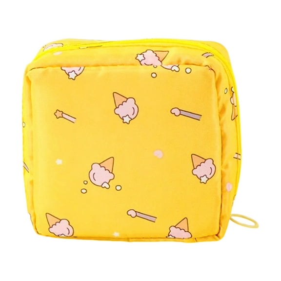 1. Compact Feminine Hygiene Organizers, Water-Resistant Fabric for Travel Office School Essentials, Secure Zipper Design