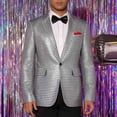 thumbnail image 2 of Hombres Blazer Chaqueta Casual Suelta Moda a Damas Botón de Bolsillo de Manga Larga Solapa Superior Blazer Chaqueta Traje para Hombres, 2 of 7