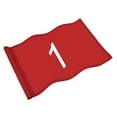 thumbnail image 1 of Uxcell Bandera de Golf con Tubo Insertado [1 pieza] - Bandera de Objetivo de Golf de Nylon para Putting Green con el Número 1 - [Rojo], 1 of 7