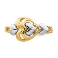 thumbnail image 5 of 14k Two-tone Hearts Ring K3874, 5 of 7