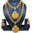 thumbnail image 3 of Kajaro Designs Jewels gold plated necklace set with earrings for women | south indian jewelry for egagement and weddings, 3 of 5