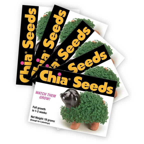 Chia Seed Packet, 5 Count (Chia MVR1 pet not Included)