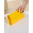 thumbnail image 2 of REMANLAND Women’s Glossy Envelope Evening Clutch Purse, Yellow, 2 of 7