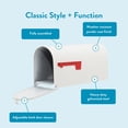 thumbnail image 5 of Architectural Mailboxes Elite Galvanized Steel, Large, Post-Mount Mailbox in White, 5 of 13