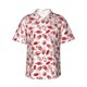 thumbnail image 1 of Balery Red Football Camisas hawaianas de manga corta para hombre, camisas playeras de corte holgado, camisas de vacaciones con botones,3X-Large, 1 of 7
