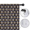thumbnail image 4 of Blackout Kids Curtains,Dark Blue Bigfoot Pattern Childrens Insulated Curtains Set Of 2,Bedroom Essentials,Toddler Room Decor 42x63in(106x160cm), 4 of 5