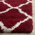 thumbnail image 3 of SAFAVIEH Hudson Aline Plush Geometric Shag Runner Rug, Red/Ivory, 2'3" x 10', 3 of 6