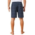 thumbnail image 3 of Pantalones cortos de pijama de cuadros casuales de verano para hombres con cintura elástica 30 Azul oscuro, 3 of 6