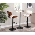 thumbnail image 2 of Lombardi Adjustable Bar Stool Set of 3, Black Bar Stools, Bar Chairs, Swivel Bar Stools Set of 3, Bar Height Stools, Bar Stools for Kitchen Counter (Cream Faux Leather), 2 of 6