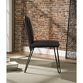thumbnail image 2 of Acme Furniture Hosmer Side Chair (Set-2), Black Top Grain Leather & Antique Black Dining Room Furniture, 2 of 15