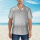 thumbnail image 2 of Fotbe Silver Mosaic Camisa Hawaiana para Hombre Unisex – Camisa Casual de Verano con Botones de Manga Corta de Algodón y Lino,XX-Large, 2 of 7