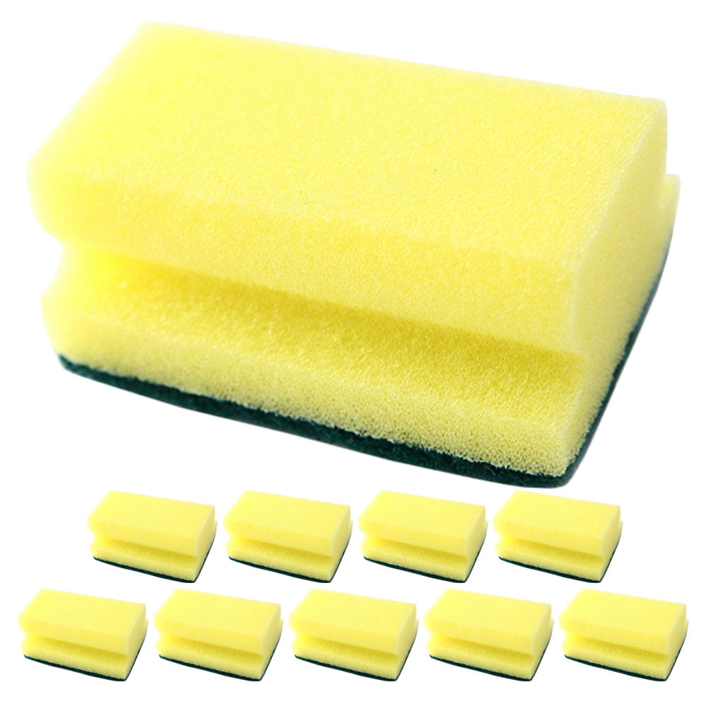 10pcs Dish Sponges Pot Sponge Pad Dish Cleaning Sponge Scrubber Multifunctional Sponge Scrubber