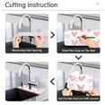thumbnail image 5 of Yayeee Faucet Mat for Kitchen Sink 14.7" Diatomite Long Splash Guard Pad, Hand Drawn Hearts, 5 of 7