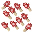 thumbnail image 2 of Injueey 10 Uds. De Clips de para Navidad, adornos navideños DIY, decoración de fiesta de año nuevo, Clip de pared de fotos, decoraciones para Kits de decoración para fiestas Guantes Injueey HA001767-02, 2 of 6