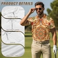 thumbnail image 4 of Aplkyhs Funny Couple Golf Shirts Vintage Mandala Floral Quick Dry Summer Lapel Business Casual Office Work Dress T Shirts Keep Cool in Hot Weather Washable Lightweight, 4 of 5