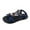 Blue, variant on Sandals for Women 2025 Summer Women Beach Fashion Boho Flat Heels Open Toe Slip-On Elastic Ankle Strap Slippers Casual Daily Shoes Brown 7.5