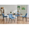 thumbnail image 2 of Kidol & Shellder Upholstered Dining Chair Set of 2 PU Fuax Leather Mid Back Kitchen Side Chairs, Blue, 2 of 6