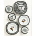 thumbnail image 3 of Stylish and Elegant 20 Pieces Porcelain Square Dinnerware Set Service for 4 People for Hosting Parties and Events - Chef Design, 3 of 5