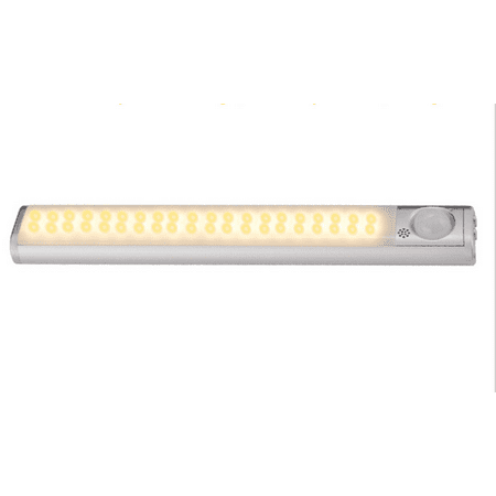 

Under Cabinet Lighting 80 LED Closet Light Motion Sensor Lights Indoor USB Rechargeable Dimmable Wireless Stick-on Night Light Bar for Kitchen Wardrobe Garage Stairs Bedroom (1 Pack)