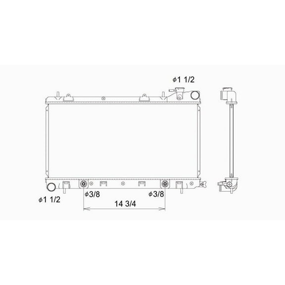 Radiator Fits 2000 Subaru Impreza