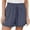 Navy, variant on JINMGG Shorts for Women Clearance $5 Women's Fashion Solid Color Casual Wide Leg Loose High Waist Lace-Up Shorts Pants Blue S