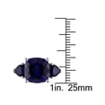 thumbnail image 2 of 7.10 Carat (ctw) Lab-Created Blue Sapphire Three Stone Ring in Sterling Silver, 2 of 5
