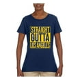 thumbnail image 2 of Straight Outta Los Angeles LAC Fan | Fantasy Football | Womens Sports Graphic T-Shirt, Navy, X-Large, 2 of 4