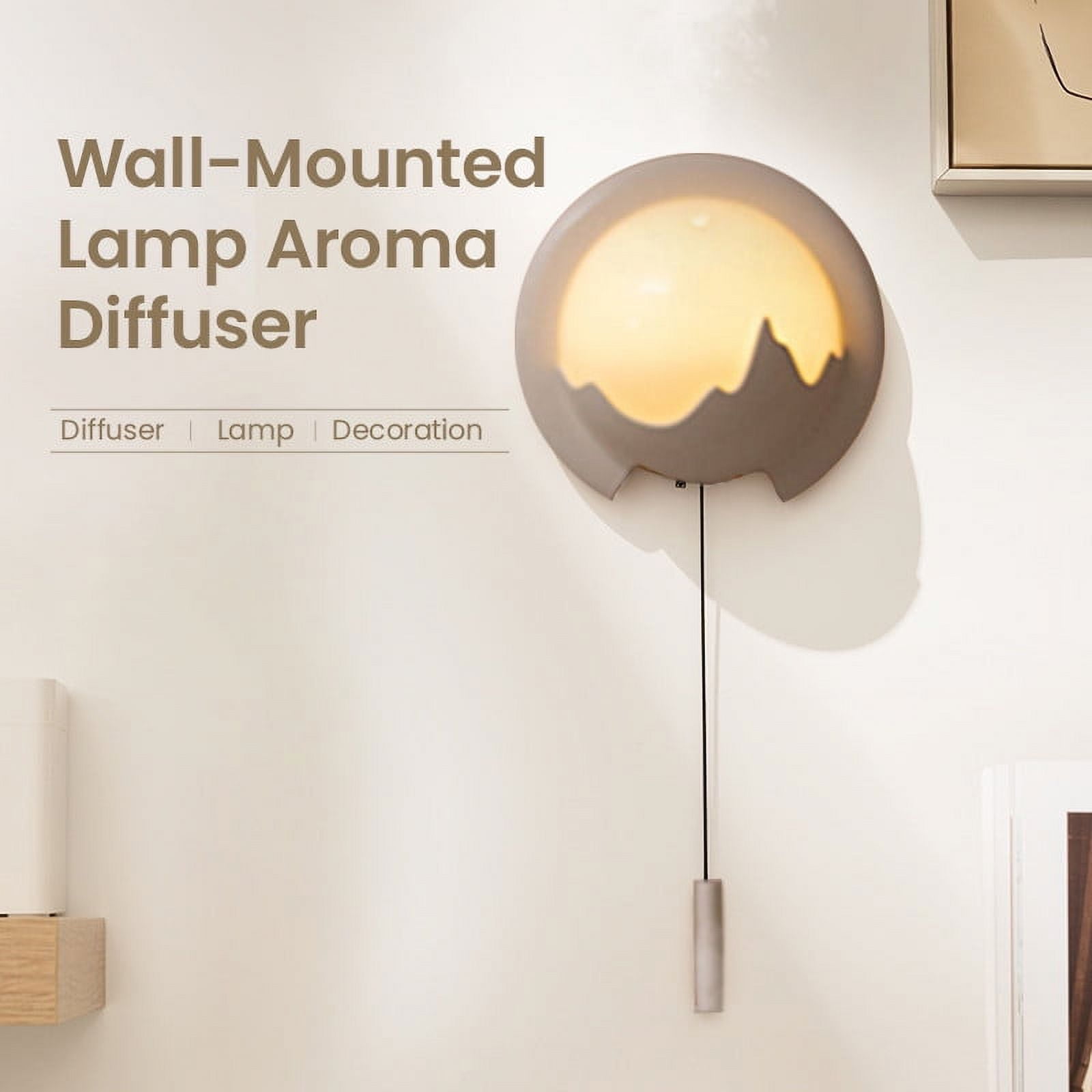 Christmas Savings Clearance! FELTREE Wall Mounted Night Light Humidification 3 Lighting Modes Silent Mist Humidifier with Remote Control Room Adjustable Mist Mode Suitable for Home, Office