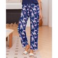thumbnail image 5 of Ekouaer Pajama Sets for Women Round Neck Pjs Short Sleeve Sleepwear with Long Pants Loose Lounge Sets, 5 of 6