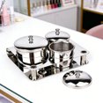 thumbnail image 5 of 3 Pieces Nail Art Equipment Cup Bowls Stainless Steel Acrylic Liquid Powder Cup Stainless Steel Nail Powder Holder Container with Lids for Nail Art Tools, 5 of 5