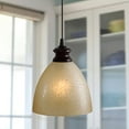 thumbnail image 2 of Worth Home Products PBN-6032 1-Light Brushed Bronze Instant Pendent Light Conversion Kit, Linen Glass Shade, 2 of 2