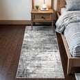 thumbnail image 2 of 2x6 Abstract Kitchen Runner Rug - Washable Non-slip Hallway Bedroom Carpet Low Pile Laundry Entryway Rugs With Non Slip Rubber Backing Modern Home Decor Mat For Dining Room Bathroom (2x6 Black/grey), 2 of 9