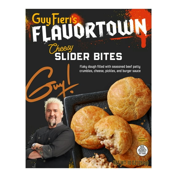 Guy Fieri’s Flavortown Cheesy Slider Bites, 10 oz Box (Frozen)