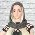 thumbnail image 3 of D-GROEE Winter Warm Women Hoodie Hat Scarf Soft Woolen Warm Hat, 3 of 7