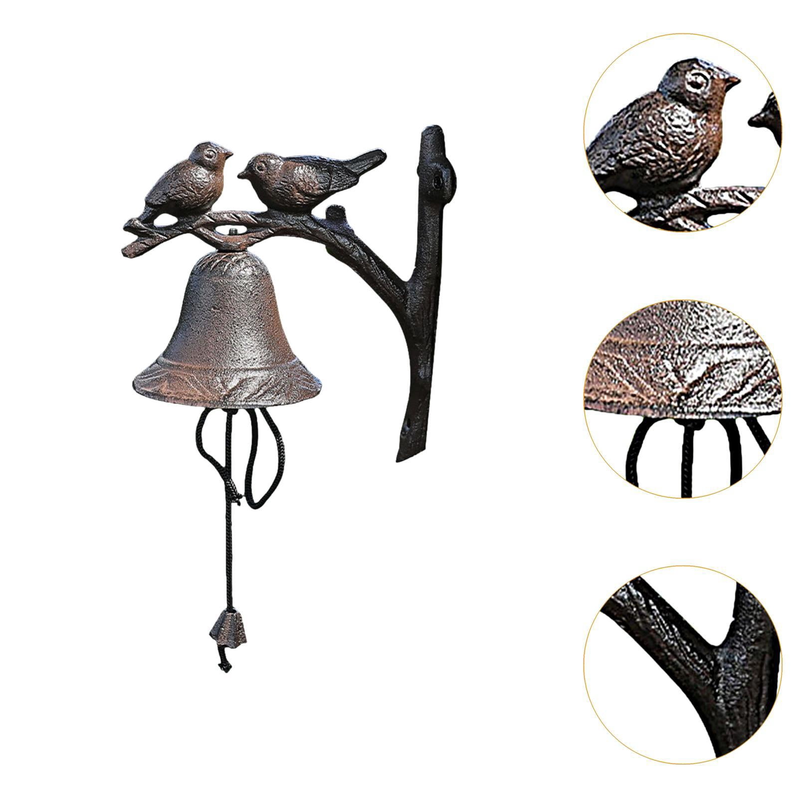 Esquirla Wall Mounted Dinner Bell Bird Ideal Gift, Metal Bell, Farmhouse Decor Bird Door Bell Decorative Bell Solid for Garden Home