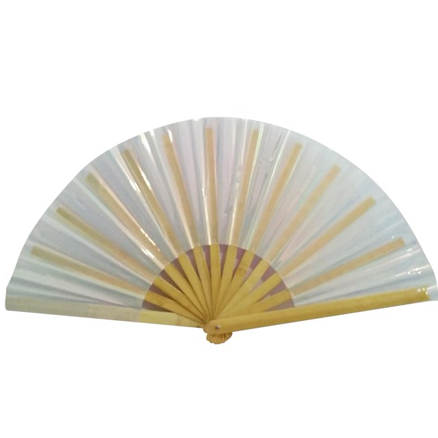 Visland Ventilateur Pliant Coloré avec Os en Bambou pour Festivals Fêtes Rave Performance Décoration Maison