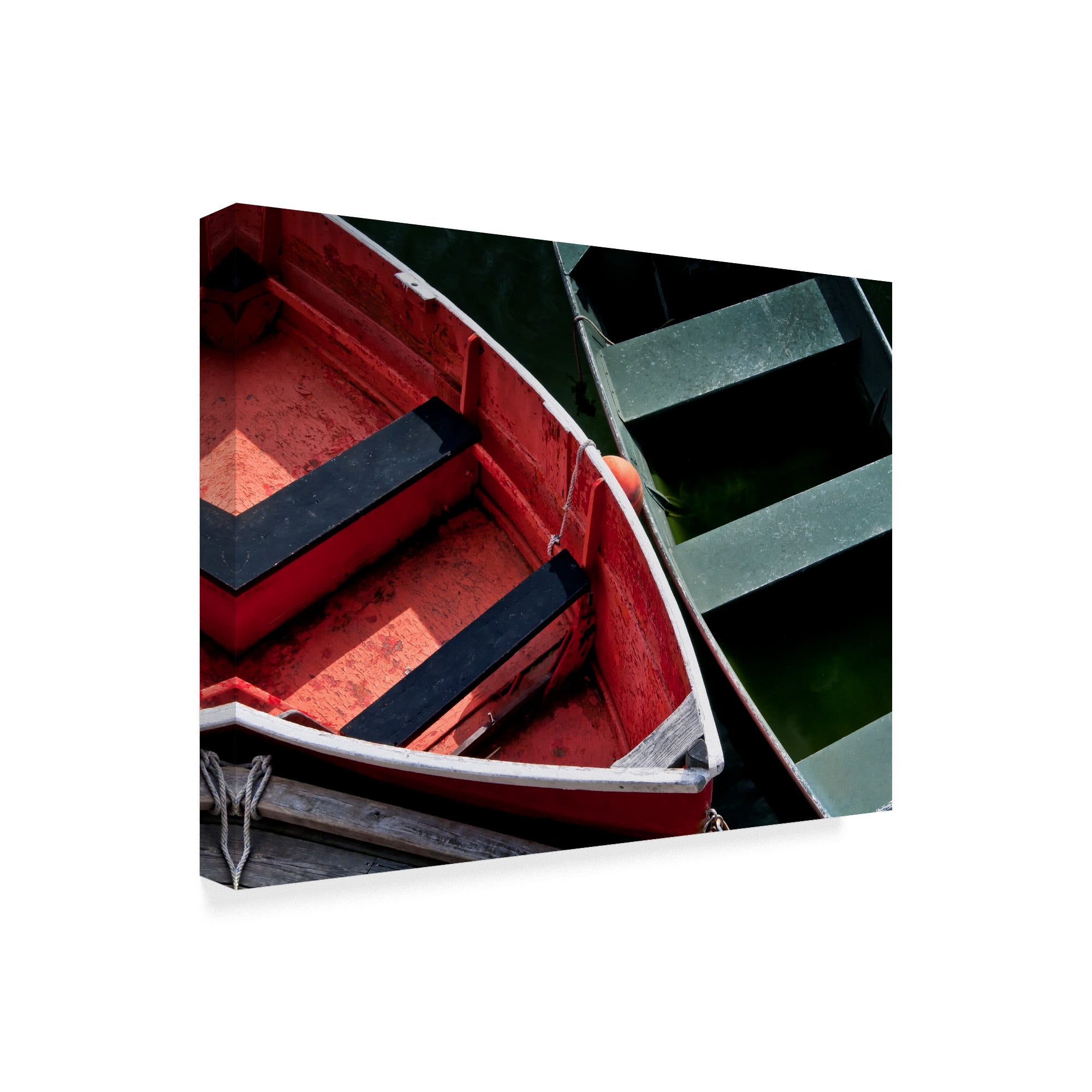 Trademark Fine Art 'Wooden Rowboats VIII' Canvas Art by Rachel Perry