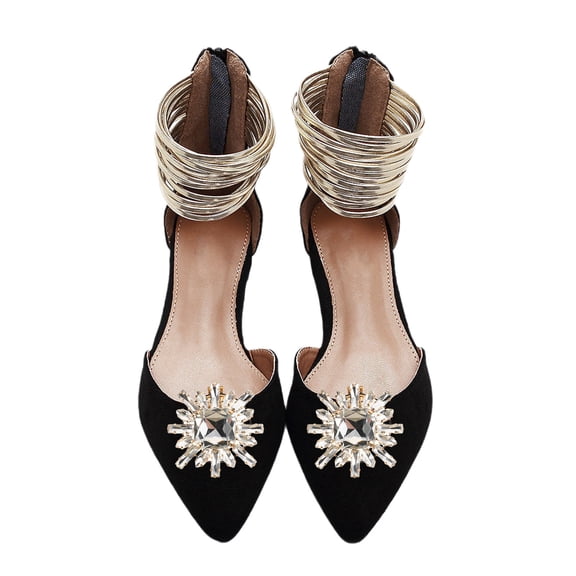OUNONA 2pcs Flower Shoe Clips with Rhinestone Decoration for Wedding and High Heel Shoes Accessories