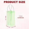 thumbnail image 2 of Uxcell Ice Wine Bag, Portable Collapsible Clear Wine Pouch Cooler Clear Gift Bag with Handles for Champagne Green, 2 of 7