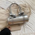 thumbnail image 3 of Bolso Hombro Lindo para Mujer Con Cierre Y Lazo Axila Femenino (Plata L), 3 of 6