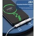 thumbnail image 2 of USB C to Audio charger Jack Adapter(2in1)for iPhone 16 15 Pro Max Dual Type C Cable Headphone Fast Charging Dongle Car AUX Headset Cord Splitter for Apple for iPad Compatible for Samsung S25 S24 S23, 2 of 7