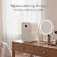 thumbnail image 6 of Advwin 22L Mini Fridge for Bedroom, Small Skincare Refrigerator Cooler for Drinks, Dorm, Office, White, 6 of 9