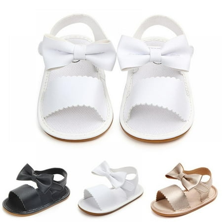 

Lovebay Baby Girls Sandals Soft Sole Summer Infant Dress Shoes Baby Flat Beach Shoes Newborn Crib Shoes First Walkers 0-18 Months