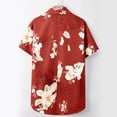 thumbnail image 5 of Alun Tropical Floral Button-Down Shirts for Women Relaxed Fit Short Sleeve Summer Tops Casual Lightweight Breathable Hawaiian Style Beach Vacation Blouses 3—Red XXL, 5 of 5