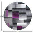 thumbnail image 4 of Flash Furniture Elio Round Contemporary Black, Grey, Purple Area Rug, 5' x 5', 4 of 5