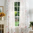 thumbnail image 3 of Martha Stewart Martha's Garden Print 95" Poletop Curtain, Multi, (Set of Two), Adult, 3 of 6