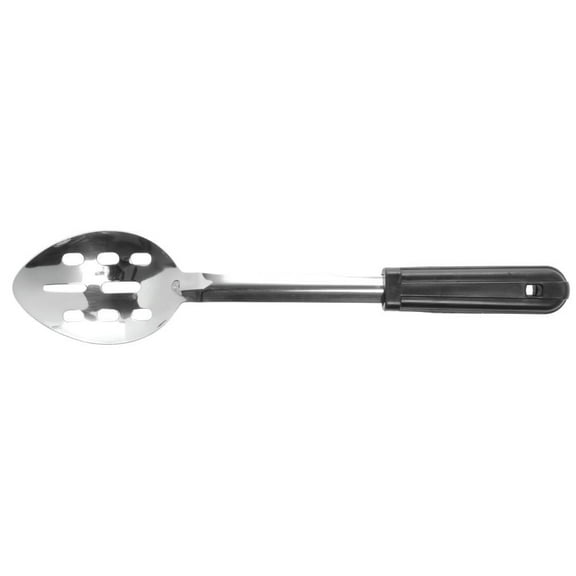 HUBERT® Slotted Serving Spoon Stainless Steel with Black Comfort Grip Handle - 13"L