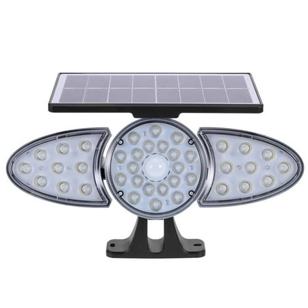

3-head Solar Wall Lamp 3 Lighting Modes Adjustable Wall Lamp 2500mAh Outdoor Wall Light for Path Porch Courtyard Garden