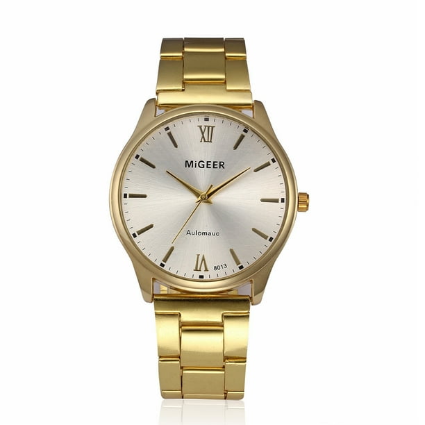 Man crystal stainless deals steel analog quartz watch